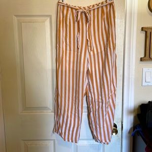 PacSun - size S - white and yellow - comfy summer pants